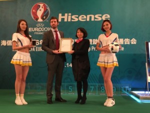 Hisense sponsorship certificate